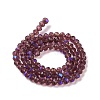 Electroplate Glass Beads Strands EGLA-A034-T6mm-L14-2