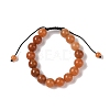 10mm Round Natural Red Aventurine Braided Bead Bracelets BJEW-C067-01C-11-2