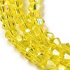 Transparent Electroplate Glass Beads Strands EGLA-A039-T6mm-B21-3