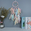 Feather Pendant Decoration with Plastic Beaded PW-WG26737-01-1