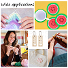 Rectangle Wooden Knitting Needle Gauge Pendants WOOD-NB0002-39-6