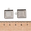 304 Stainless Steel Pendant Cabochon Settings STAS-Z201-02P-04-3