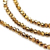 Transparent Electroplate Glass Beads Strands EGLA-A039-T2mm-UA11-3