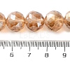 Transparent Electroplate Glass Beads Strands EGLA-N002-34D-F01-4