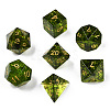 Metal Enlaced Glass Polyhedral Dice Set G-T122-75D-1