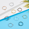 40Pcs 5 Colors Rack Plating Brass Open Back Bazel KK-PH0004-68-4
