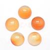 Natural Light Salmon Agate Cabochons G-P393-R17-12mm-1