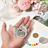 1Pc Heat Transfer Alloy Angel Wing Hanging Ornaments HJEW-BBC0001-15-3