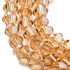 Transparent Electroplate Glass Beads Strands LS-GLAA-F029-3mm-C18-3