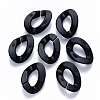 Opaque Spray Painted Acrylic Linking Rings OACR-S036-001B-I07-3