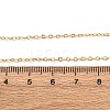 Brass Textured Cable Chain Necklaces MAK-L045-06G-5
