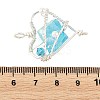 Electroplated Natural Quartz Copper Wire Wrapped Pendants PALLOY-TA00429-02-3
