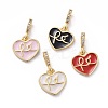 Cubic Zirconia Charms KK-G363-09G-1