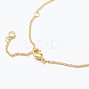 Brass Micro Pave Clear Cubic Zirconia Pendant Necklaces NJEW-J059-01H-4