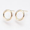 Long-Lasting Plated Brass Stud Earrings KK-K227-061G-NF-1