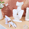 1Pc Woman Bust Shaped Resin Necklace Display Stands NDIS-UN0001-01A-2