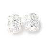 Brass Micro Pave Clear Cubic Zirconia European Beads KK-C157-28S-1