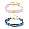 2Pcs 2 Colors Glass Seed Beaded Bracelet Sets BJEW-MZ00061-1