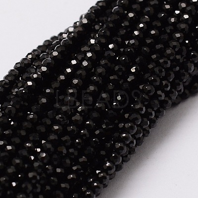 Natural Black Spinel Bead Strands G-M298-26-1