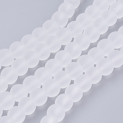 Baking Paint Transparent Glass Bead Strands X-GLAA-S031-6mm-13-1