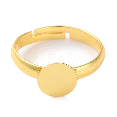 Rack Plating Adjustable Brass Ring Findings LS-KK-F090-08G-02-1