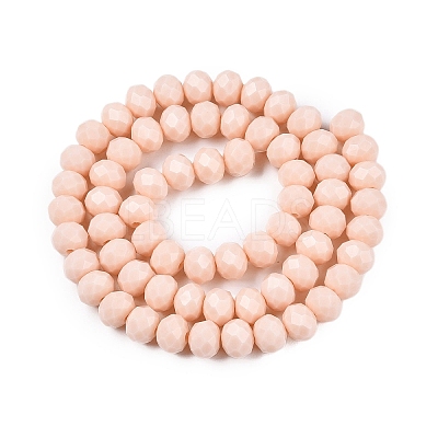 Opaque Solid Color Imitation Jade Glass Beads Strands LS-EGLA-A044-P8mm-D05-1