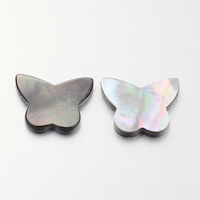 Butterfly Natural Black Lip Shell Cabochons SHEL-L003-39-1
