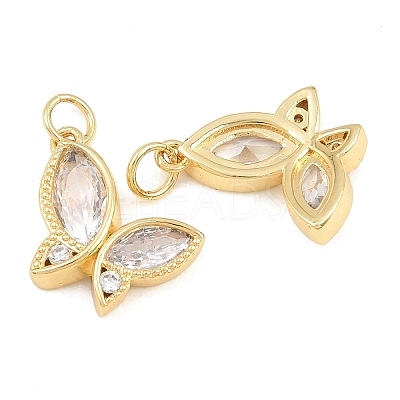 Brass Micro Pave Cubic Zirconia Pendants CU-CBA908F-05G-02-1