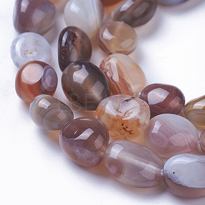 Natural Botswana Agate Beads Strands G-P433-20-1