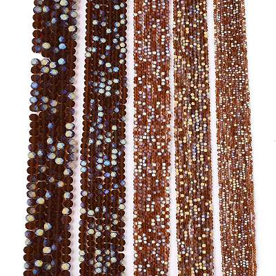 Transparent Glass Beads Strands EGLA-A044-T6mm-MB02-1