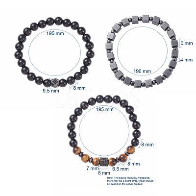 Unisex Stretch Bracelets Sets X-BJEW-JB04845-1