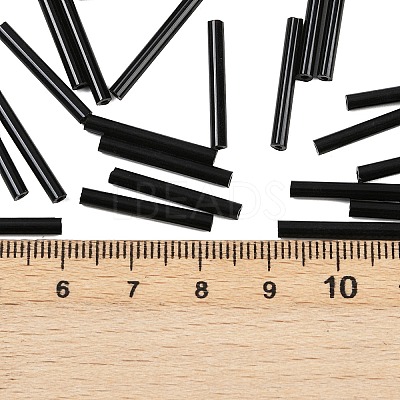 Opaque Glass Bugle Beads SEED-R028-2x20-C01-1