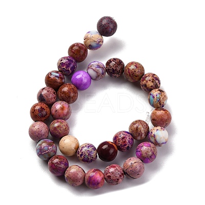 Dyed Natural Regalite/Imperial Jasper/Sea Sediment Jasper Beads Strands G-B124-C02-14-1