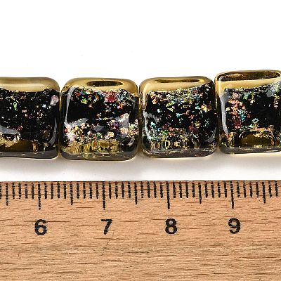 Handmade Dichroic Foil Glass Beads Strands DICH-U001-07A-1