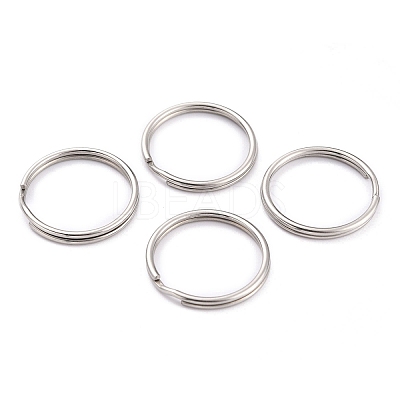 Non-Tarnish 304 Stainless Steel Split Key Rings X-STAS-H153-02P-1