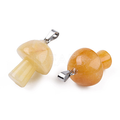 Natural Topaz Jade Pendants G-N0325-10M-1