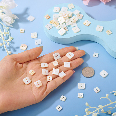 90Pcs 3 Styles Freshwater Shell Buttons BUTT-TA0001-41-1