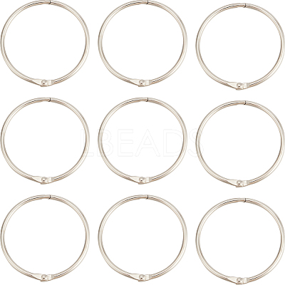 30Pcs Stainless Steel Loose Leaf Book Binder Hinged Rings FIND-BBC0002-24-1