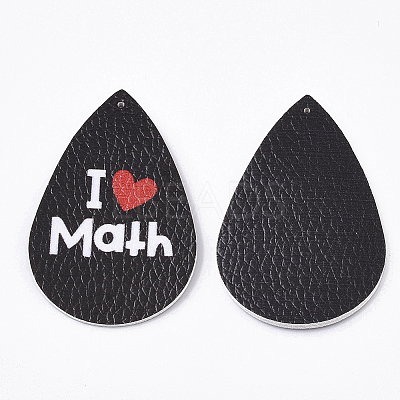 PU Leather Big Pendants FIND-R072-10-B02-1