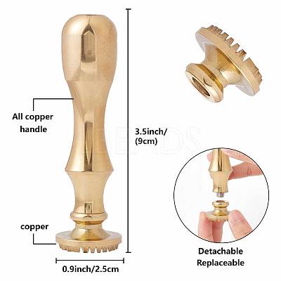 Brass Clay Seal Stamp Set DIY-WH0576-001-1