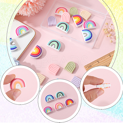 20Pcs 10 Styke Food Grade Eco-Friendly Silicone Beads SIL-SC0001-28-1