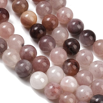 Natural Violet Strawberry Quartz Beads Strands G-P530-B02-03-1