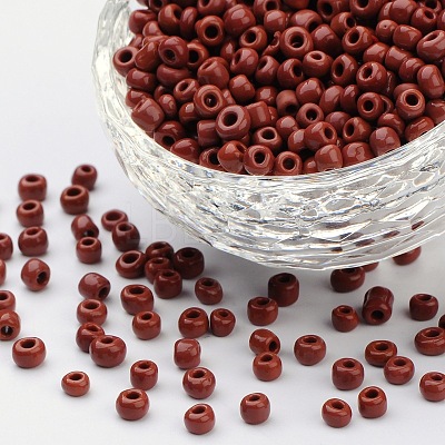 8/0 Opaque Colours Round Glass Seed Beads X-SEED-A010-3mm-46-1