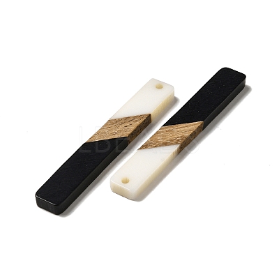Opaque Resin & Walnut Wood Big Pendants RESI-D060-C-06-1