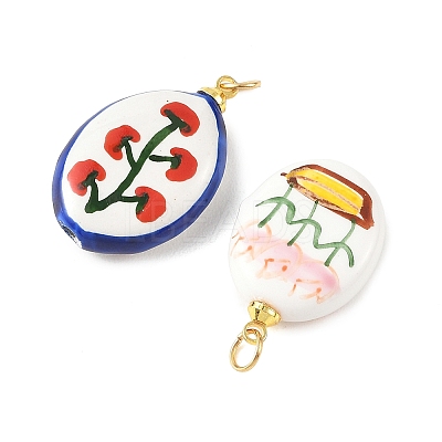 Handmade Porcelain Pendants PALLOY-JF05918-1