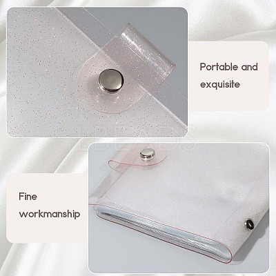2Pcs PVC Mini Photocard Holder Book AJEW-SP0002-20B-06-1