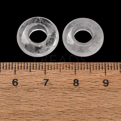 Natural Quartz Crystal European Beads G-C134-01G-1