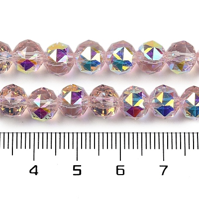 Transparent Electroplate Glass Beads Strands EGLA-N002-34C-C18-1