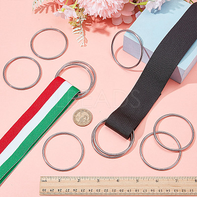 10Pcs 304 Stainless Steel Linking Rings STAS-AR0002-65B-P-1