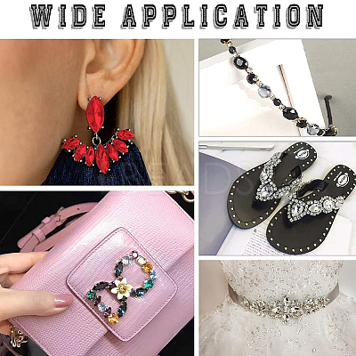 100Pcs Acrylic Rhinestone Cabochons MACR-GF0001-04-1